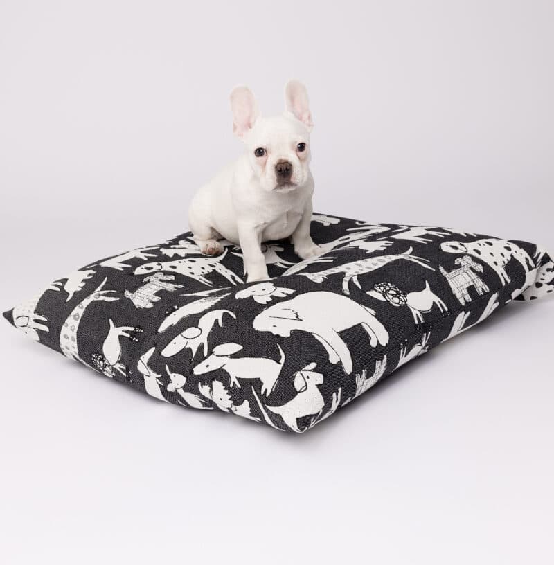 Black and White Recycled Dog Print